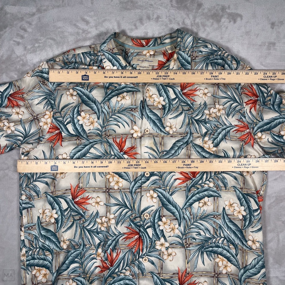 Tommy Bahama Men's Shirt Button Up Floral Silk Blend Original Fit XXL Multi - Picture 3 of 6